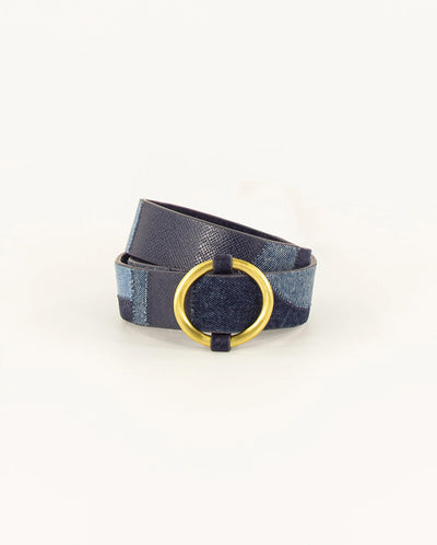 Anota Patchwork Belt - Blue