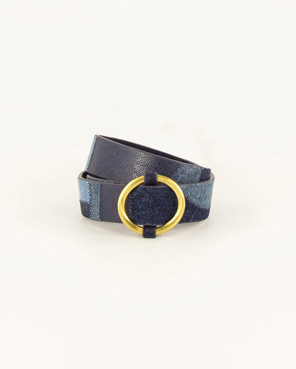 Anota Patchwork Belt - Blue