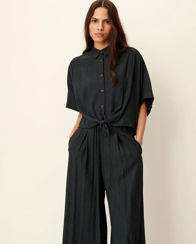 Alfassa Knotted Shirt - Smoke Green