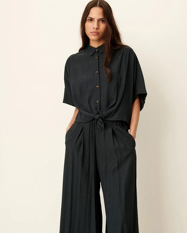 Alfassa Knotted Shirt - Smoke Green