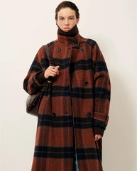 Bleechecks Coat - Navy/Rust