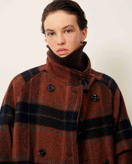 Bleechecks Coat - Navy/Rust