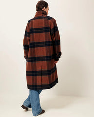 Bleechecks Coat - Navy/Rust