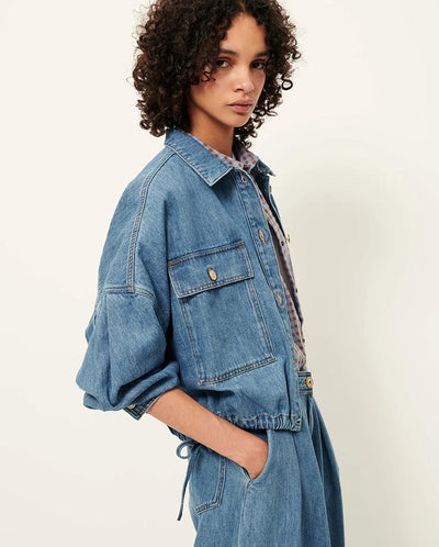 Cazanim Denim Overshirt - Mid Blue