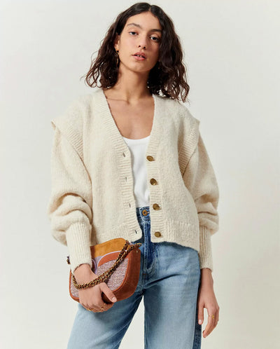 Chincero Button Cardi Fleur De Sel