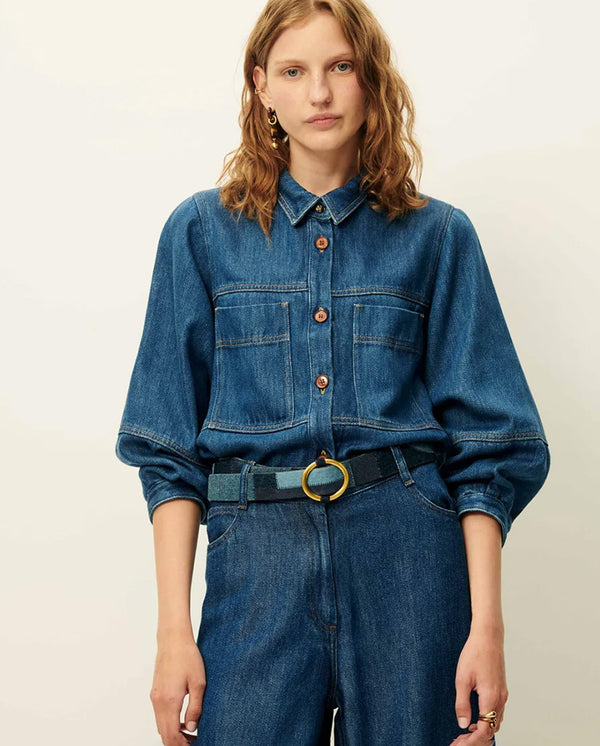 Anota Patchwork Belt - Blue