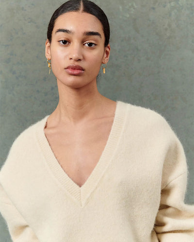 Myera V Neck Knit Vanilla