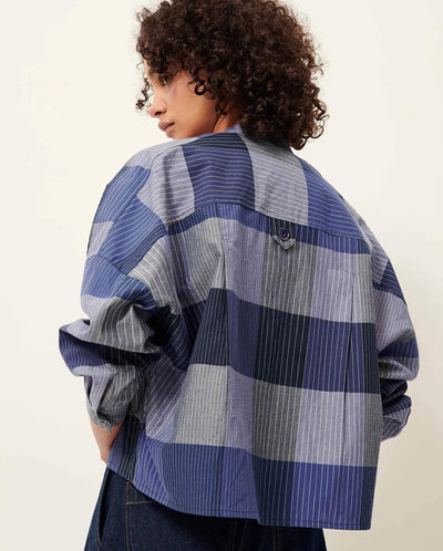 Orregia Blouse - Blue Patchwork