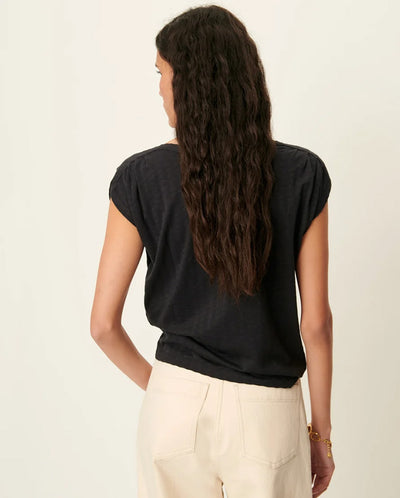 Sixto Jacquard Top - Moonless