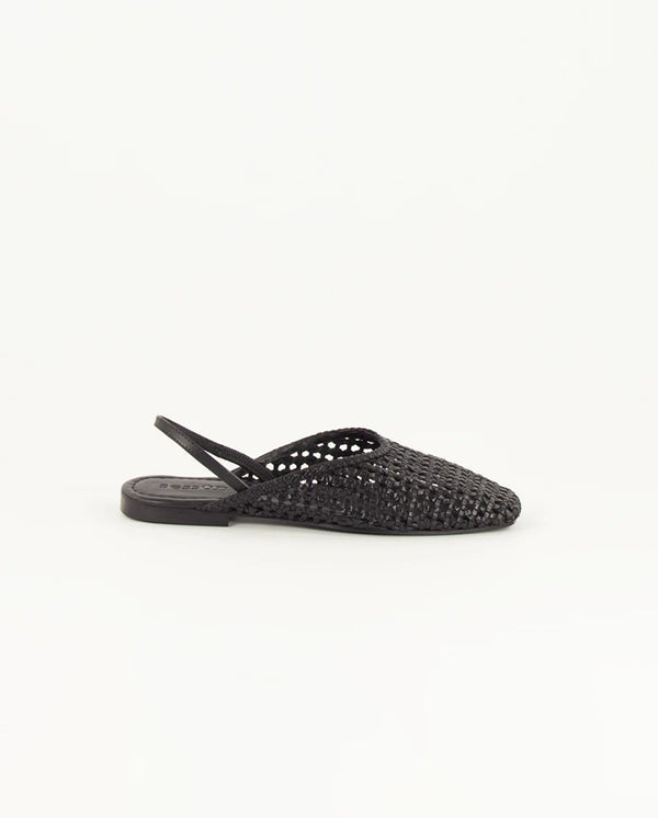 Vana Braided Slingback Black
