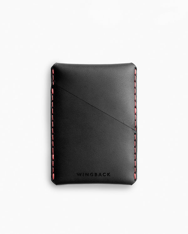 Winston Card Holder Black - Red Thread