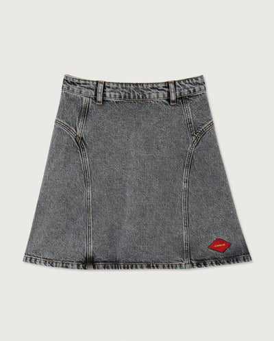 Yopday Midi trapeze Skirt Salt and Pepper