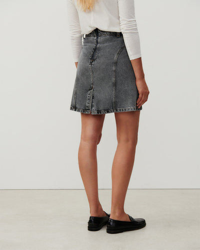 Yopday Midi trapeze Skirt Salt and Pepper