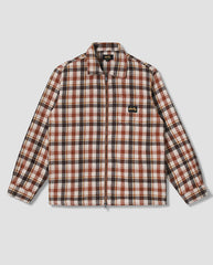 ZIP SHIRT - TAN PLAID