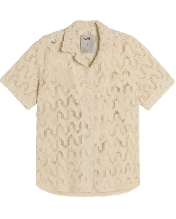 Atlas Cuba Crochet Shirt -  Ecru