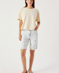 Afoma S/S Tee - Ecru Vintage