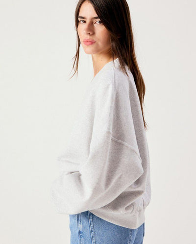 Baptown V Neck Sweat - Grey melange