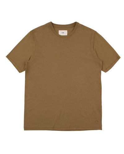 Contrast Sleeve Tee Tobacco