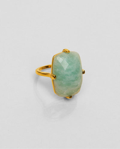 Amazonite Rectangle Ring