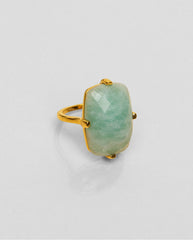 Amazonite Rectangle Ring
