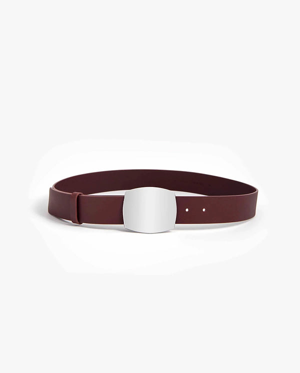 Buckle leather Belt - Grape
