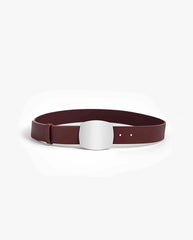 Buckle leather Belt - Grape