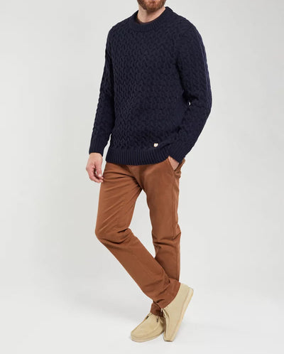 Cable Knit Pullover NAVY