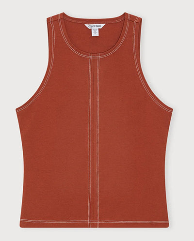 Core Cut Out Tank Top - Rust