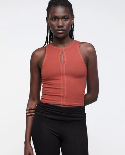 Core Cut Out Tank Top - Rust