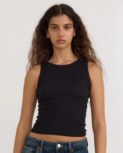 Core Rib Tank Top - Black
