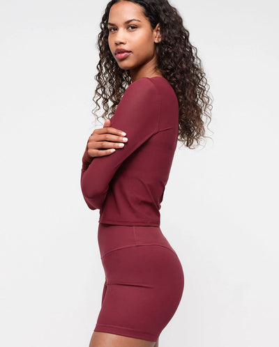 Active Mesh L/S Tee - Wine