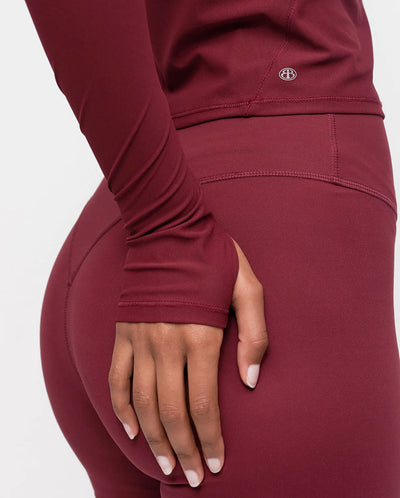 Active Mesh L/S Tee - Wine