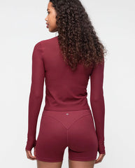 Active Mesh L/S Tee - Wine