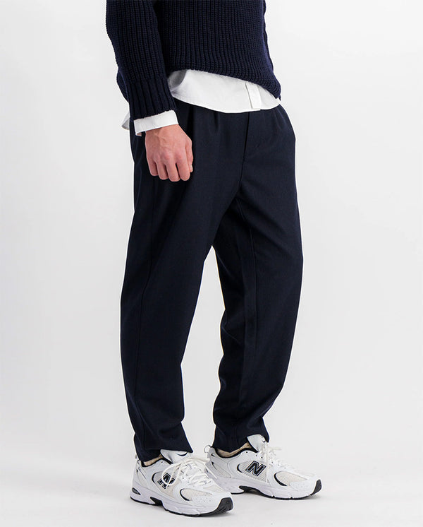 Double Pleat Wool Pant NAVY
