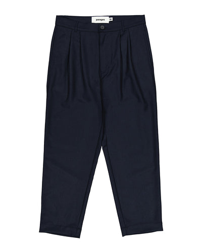 Double Pleat Wool Pant NAVY