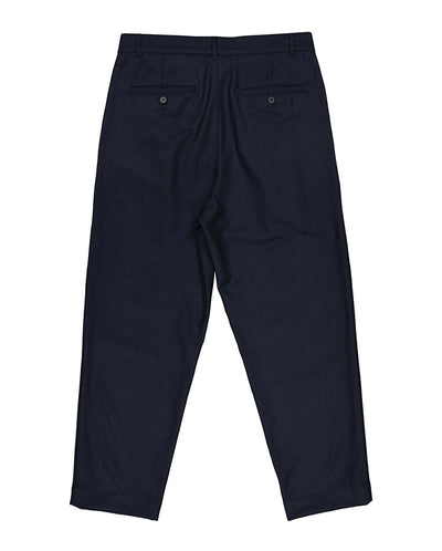 Double Pleat Wool Pant NAVY