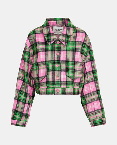 Earlier check Cropped Jacket High Voltage Check
