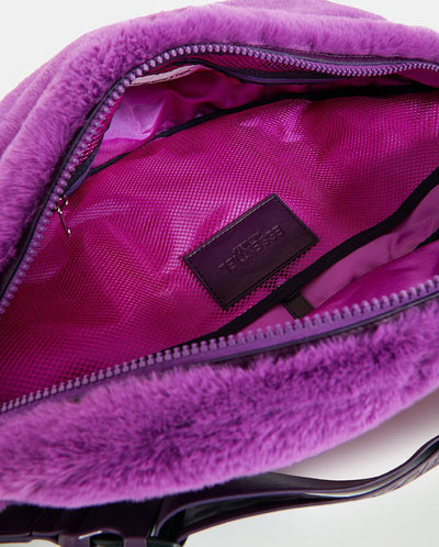 Emit faux fur Bag PURPLE
