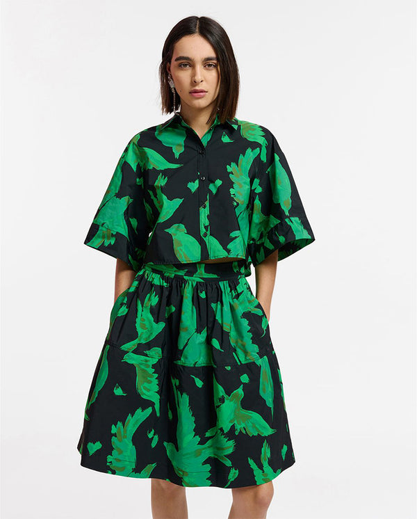Enoch Cropped shirt Black/green
