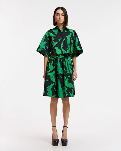 Everafter Flared Skirt Black Green