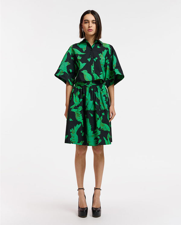 Everafter Flared Skirt Black Green