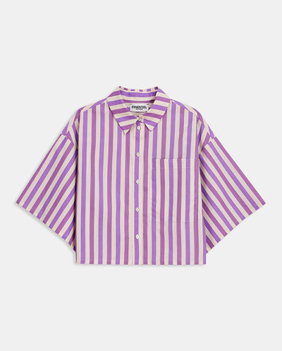 Ezra Striped Cropped shirt High Voltage stripe