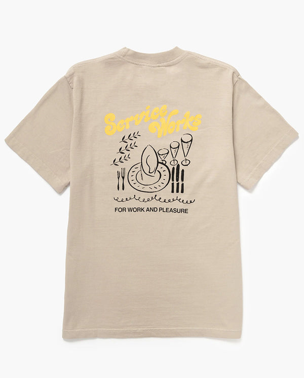 Work and Pleasure Tee Stone