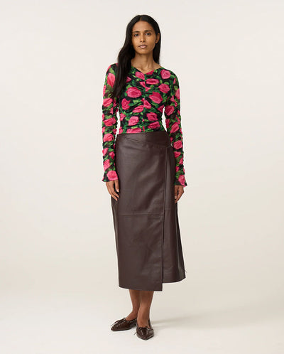 Karlis Top - Fuchsia/Black