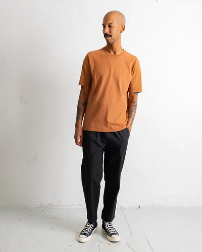 CONTRAST SLEEVE T-SHIRT - CLAY