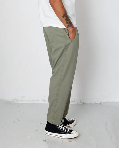 DRAWCORD ASSEMBLY PANT - LIGHT SAGE MINI STRIPE