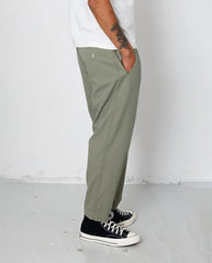 DRAWCORD ASSEMBLY PANT - LIGHT SAGE MINI STRIPE