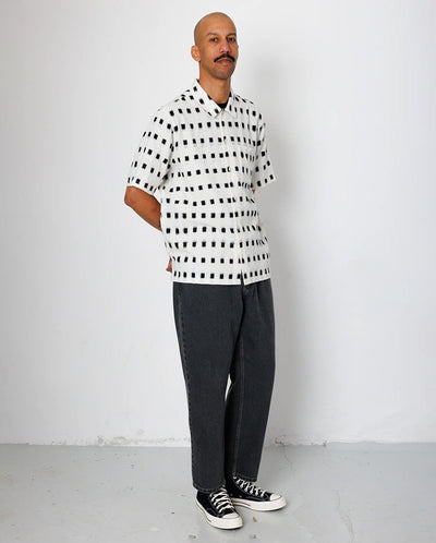 GABE SHIRT - BLACK WINDOW IKAT