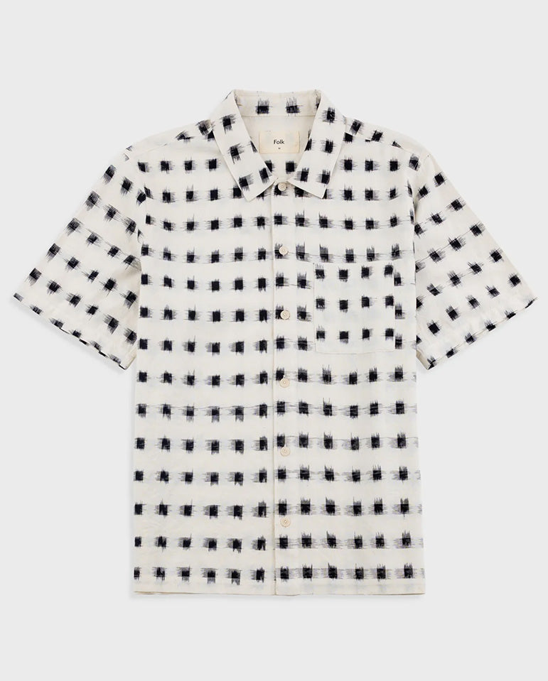 GABE SHIRT - BLACK WINDOW IKAT