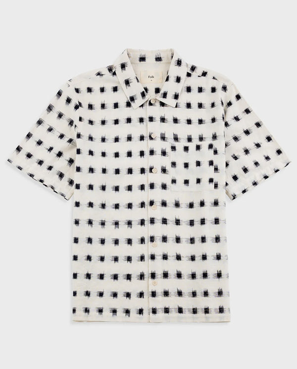 GABE SHIRT - BLACK WINDOW IKAT